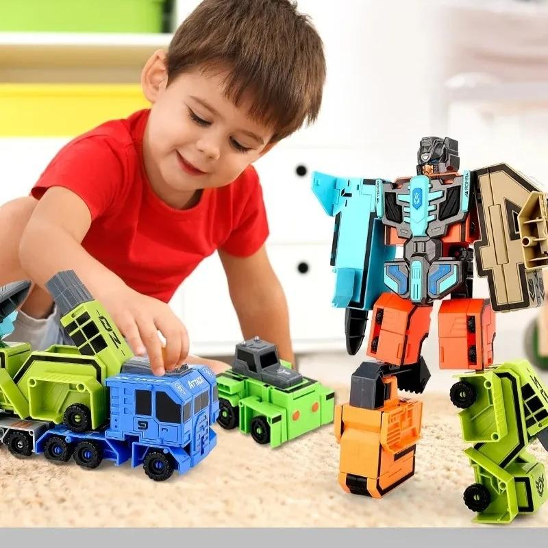 Large Digital Robot Transformer Toy Set Educational Children's Plaything Case Home Building Blocks Action Figure Collectible
