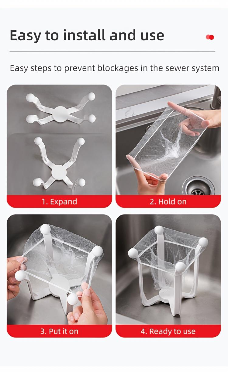 51/101 plastic kitchen sink drain baskets, hanging dishwashing nets, storage for leftover rice, grains and garbage, filter screens, easy to clean and reusable drain racks.