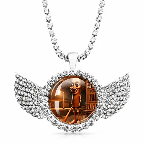 Tung Sahur Meme Pendant Necklace, Italian Brainrot Funny Character Viral Accessory, Necklaces for Women, Jewelry for Women, Men's Jewelry, Gifts for Boyfriends, Funny Gifts for Daily Wear Occasions