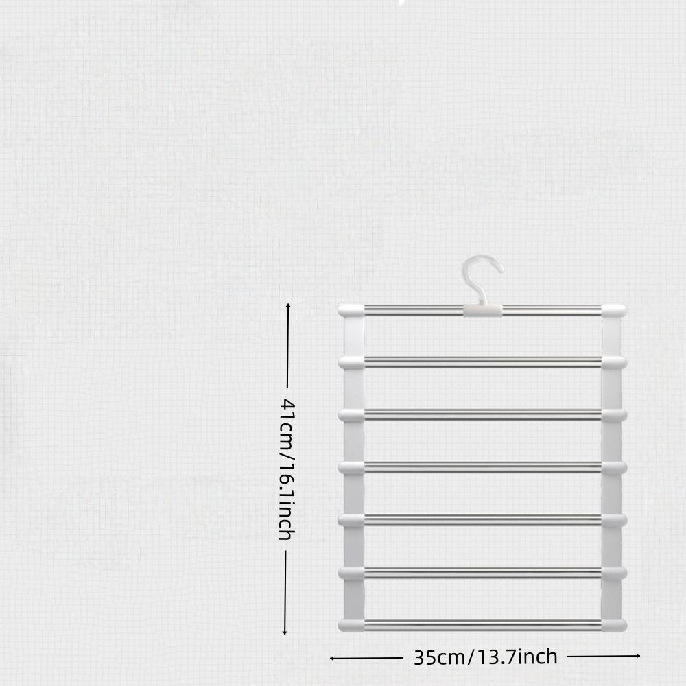 Foldable Pants Organizer Hanger, 2 Multi-Layer Stainless Steel Foldable Lightweight Hangers, Space-Saving for Home Closet, Multifunctional Hanging Clothes Rack