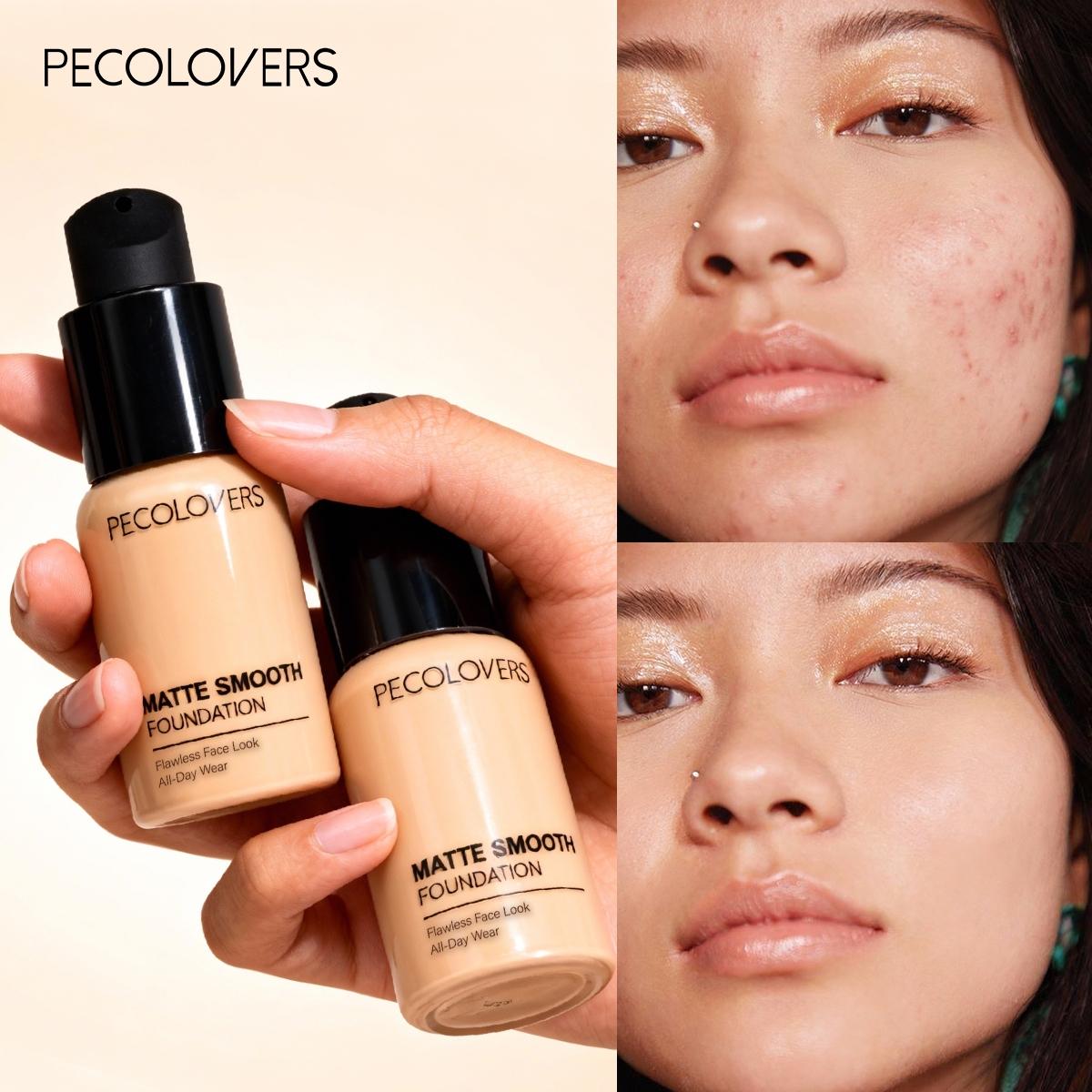 1Pc Liquid Foundation - Full Coverage Face Base, Long-Lasting For Daily & Party Wear, Light And Medium, Dermatologist Approved Cosmetic, Face Cosmetic, Cosmetics Products