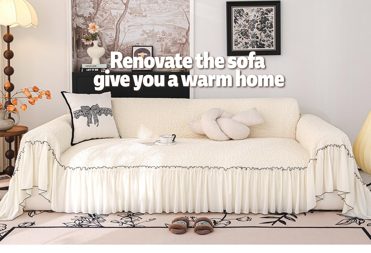 Soft Comfortable Plain Color Dustproof Sofa Cover, 1-Piece Dust-Proof Sofa Protector for Living Room & Office, Reusable Anti-Dust Cover