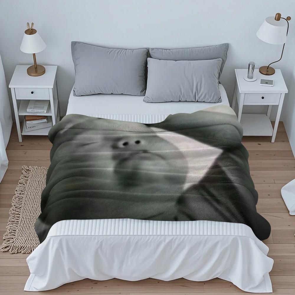 Funny Pattern Print Blanket, Flannel Series Bedding, Dormitory Blanket, Nap Blanket, Car Blanket, Office Blanket, Air Conditioning Blanket