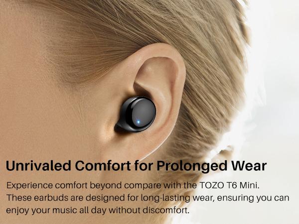 TOZO T6 Ergonomic with APP Edition(2024) True Wireless Earbuds IPX8 Waterproof Audio Headphone Electronic Headset mini earbuds mini headphones FathersDayGift TOZO T6 Ergonomic with APP Edition(2024) True Wireless Earbuds IPX8 Waterproof Audio Headphone Electronic Headset mini earbuds mini headphones FathersDayGift