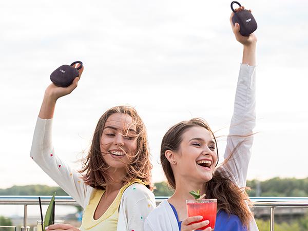 TOZO PE1 Portable Bluetooth Speakers with Adjustable Carabiner, Mini Bluetooth Wireless Shower Speaker with IPX8 Waterproof, 32H Playtime Punchy Bass Audio Speaker for Home, Outdoor and Travel, Black