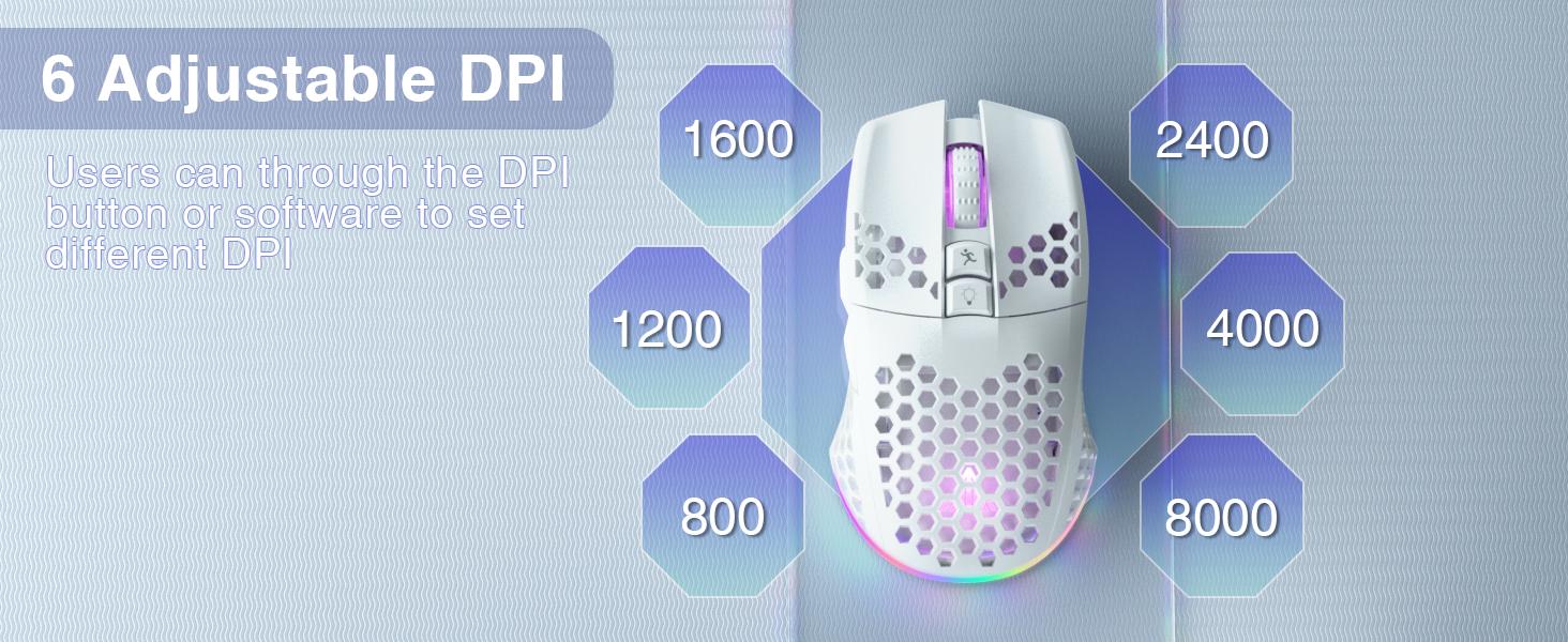 Solakaka SM600 Wireless Esports Gaming Mouse,Tri-Mode Connection 2.4G/BT5.0/USB Wired Mode Switching Gaming Mouse, Compatible with Bluetooth Connection Ergonomic Mouse, RGB Backlit PC Gaming Mouse, Office Desktop Laptop PC Accessories FallFreshness