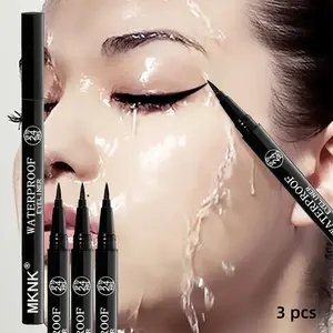 MKNK Premium Eyeliner Pen, Long-Lasting Waterproof Sweatproof Smudge-Proof Quick-Dry Liquid Makeup Pen, Essential Daily Cosmetic, Longwear Eye Liner, Smudge No Budge