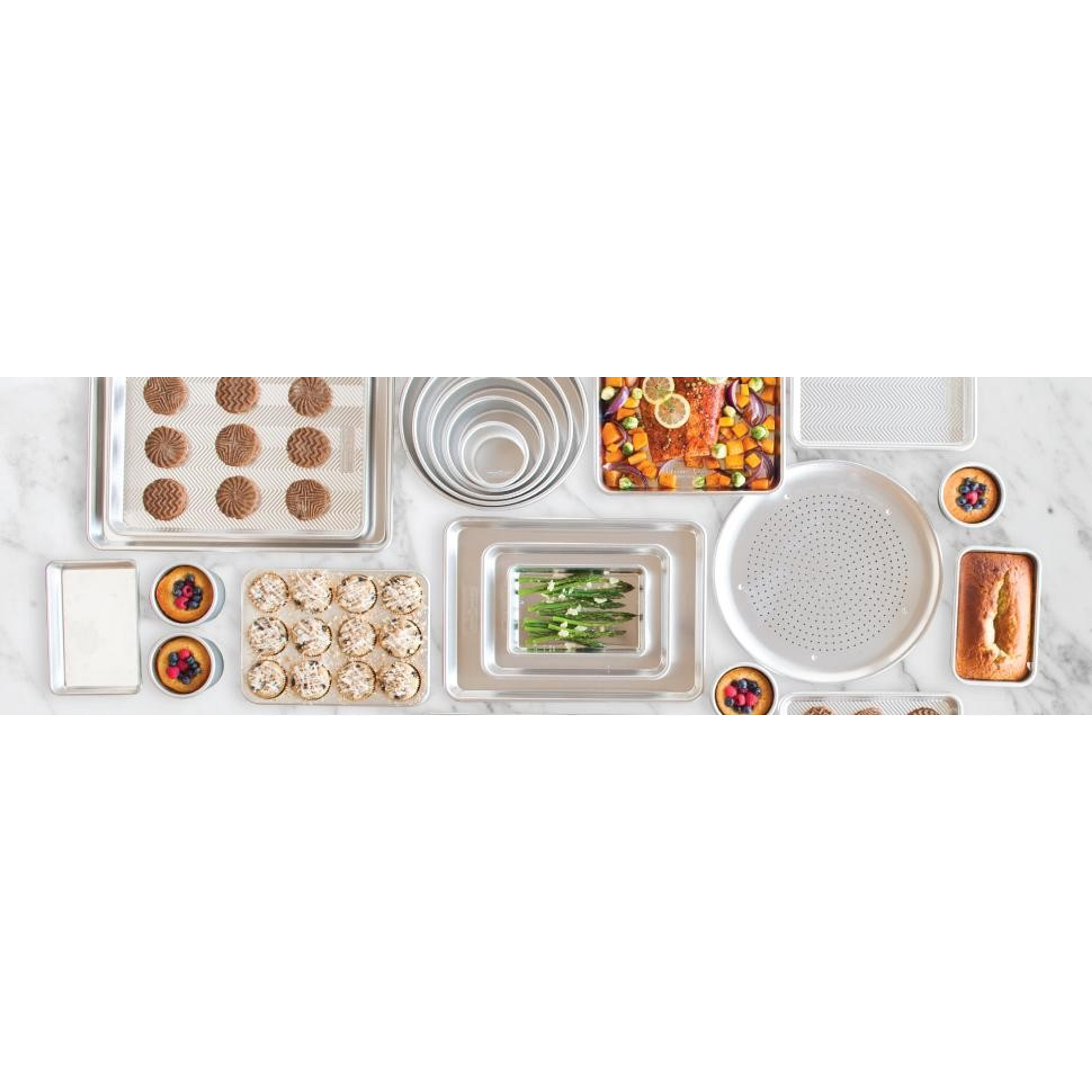 Natural Aluminum Commercial Cake Pan with Lid, Rectangle Baking Pan with Lid Silver, 9 x 13