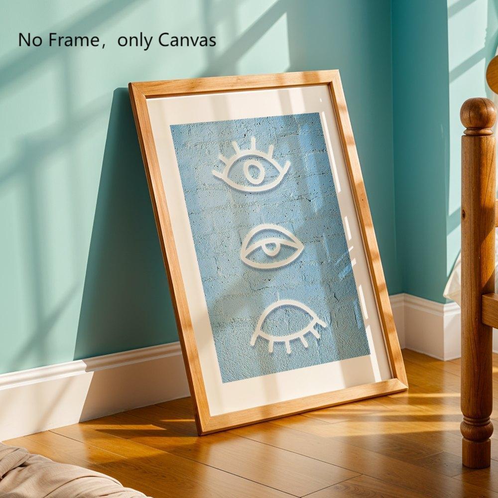 Evil Eye Pattern Unframed Painting, 1 Count Wall Art Canvas Printing, Wall Decor for Home Living Room Bedroom Study Room, Ornaments
