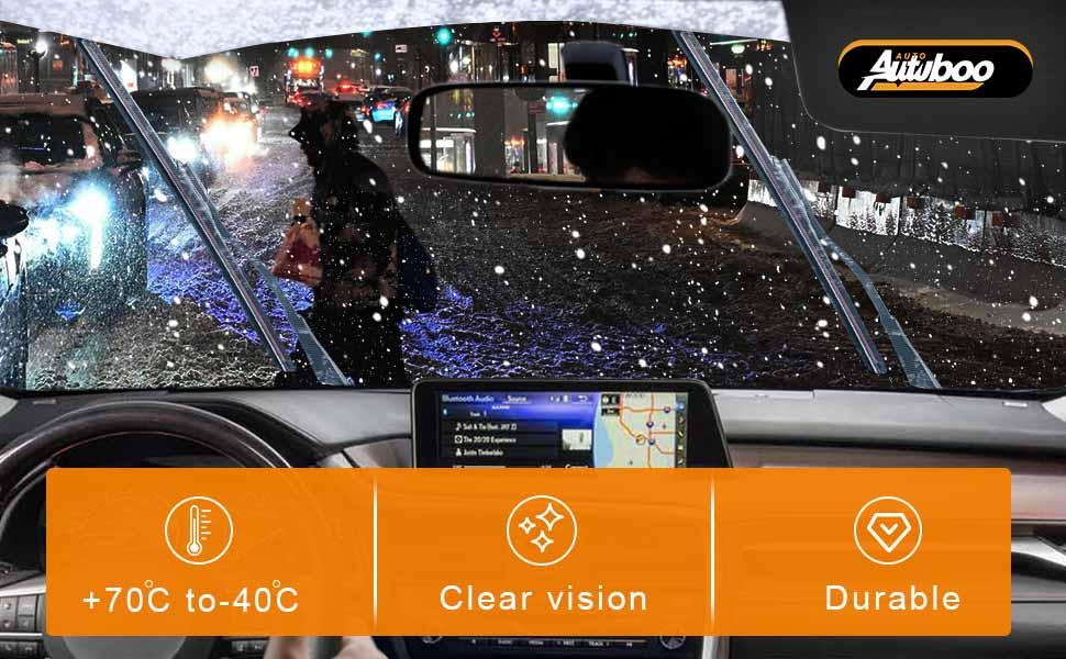 3 Wiper Blades Replacement for Toyota,Original Equipment Replacement Quiet & Stable All-Season Performance Front and Rear Windshield Wiper Blade Car Parts Autos