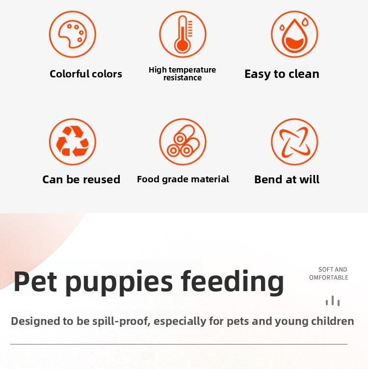 Pet Bionic Milk Feeder with 4 Soft Nipples, Silicone Suction Cup Anti-Tip Design, Feeding Supplies for Kittens Puppies Rabbits & Small Newborn Pets