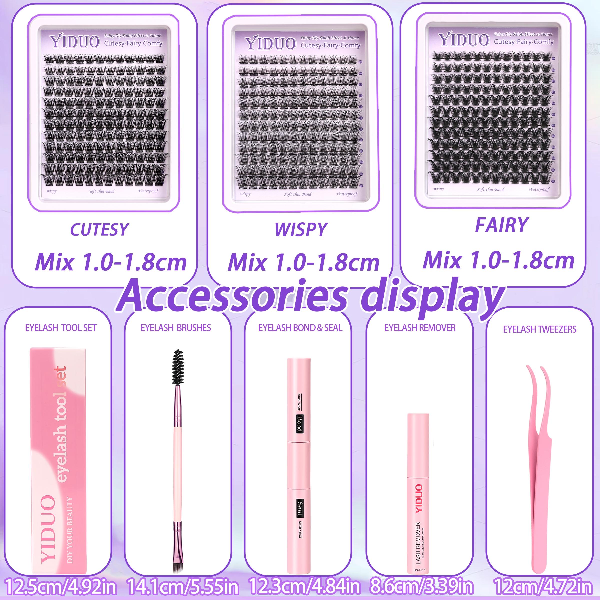 3 Styles Lash Clusters Kit Great value Lash Kit 10-18mm Clusters Extensions Natural Look Eyelash Extensions DIY Individual Lash Kit with Lash Bond and Seal, Lash Remover,Lash Tweezers,Eyelash Brush, Eyelash Tools Exquisite Eyelash Gift Set