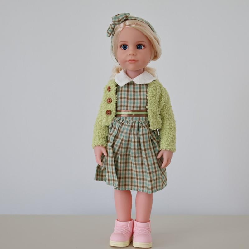 17 Inch Fashion Girl Doll, Adjustable Limbs, Stand Easily, Wearing Elegant Clothes, Perfect Gift for Girls, Christmas Present