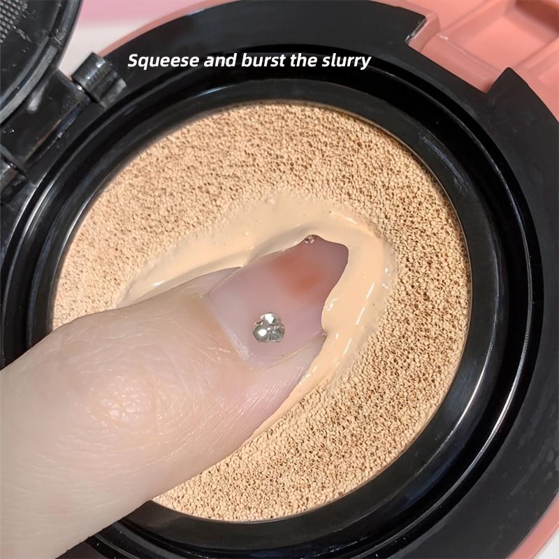 BB Cream Foundation - BB Foundation + Refill, for Use with A Powder Puff, Waterproof, Sweatproof, Oil-controlling, Moisturizing, Permanently Conceals Pores, Suitable As A Christmas or Valentine's Day Gift.