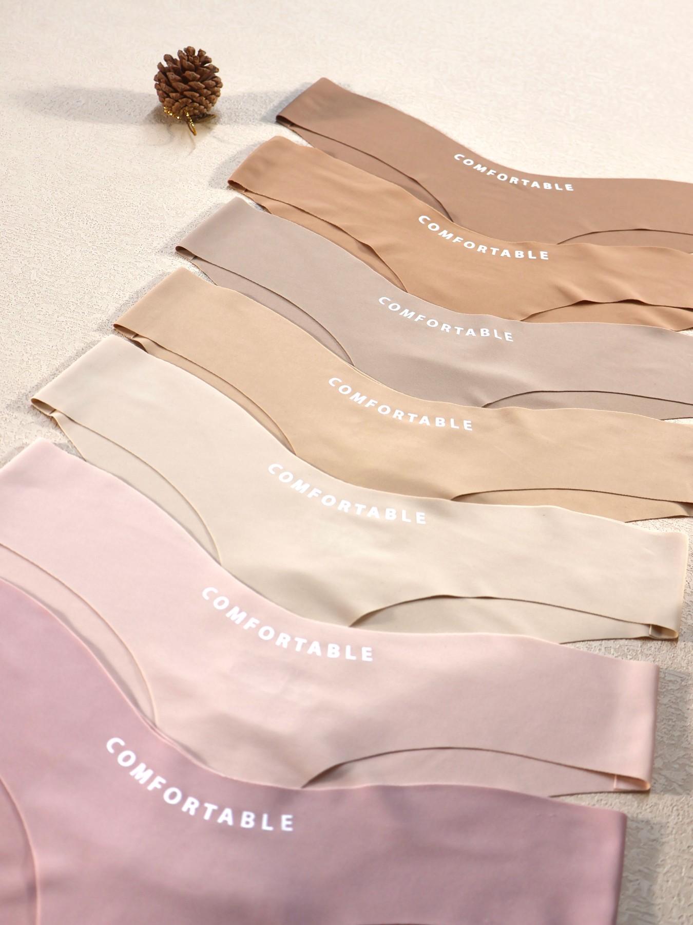 Women's Seamless Thong Underwear Set, Breathable Ice Silk Yoga Panties, Ultra-Thin Low Waist Comfort Fit, Perfect Gift for Girlfriend & Mom, Seamless Garments