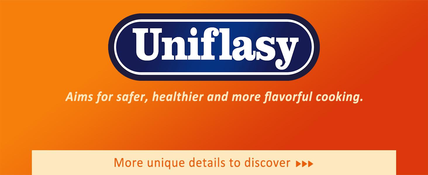 Uniflasy 7-Piece Enameled Cast Iron Cookware Set - Dutch Oven, Sauce Pan & Skillet with 3 Lids, Heavy Duty PFOA-Free Ceramic Coated, Gas/Induction/Oven Safe