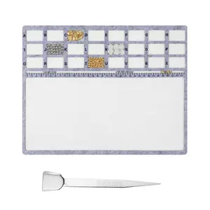 Felt Bead Board DIY Jewelry Making Tray, Handmade Bracelet Necklace Holder with Grid, Craft Supplies for Beading Projects