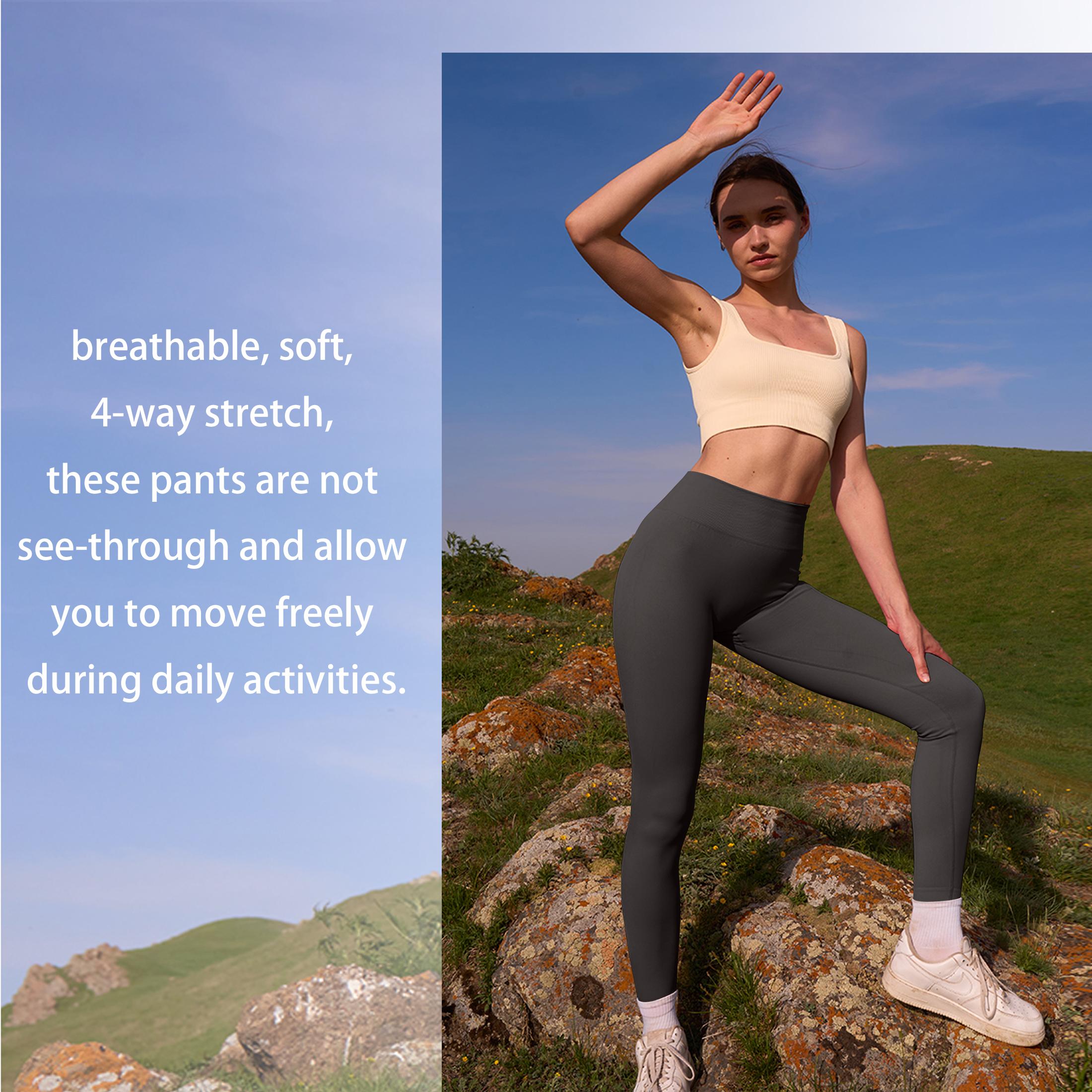 OYV Women's Yoga Leggings Seamless Workout High Waist Butt Liftings Athletic Exercise Yoga Leggings For Women