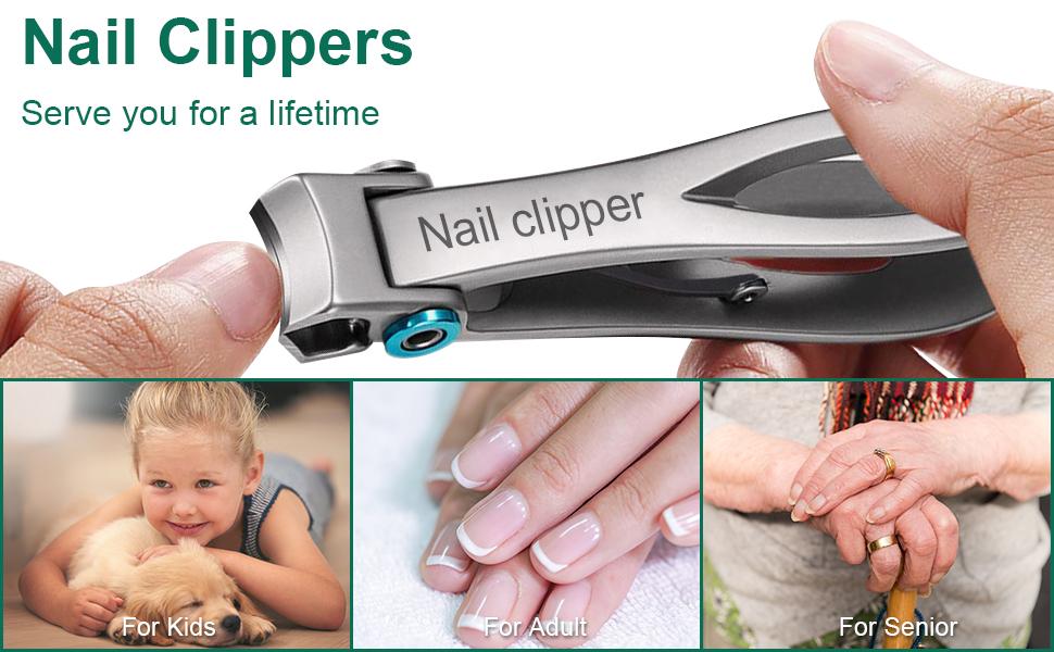 SZHLUX Nail Clipper Ultra Wide Jaw Opening Fingernail and Toenail Clippers Set for Thick Nails Cutter for Ingrown Manicure,Pedicure,Men & Women Big