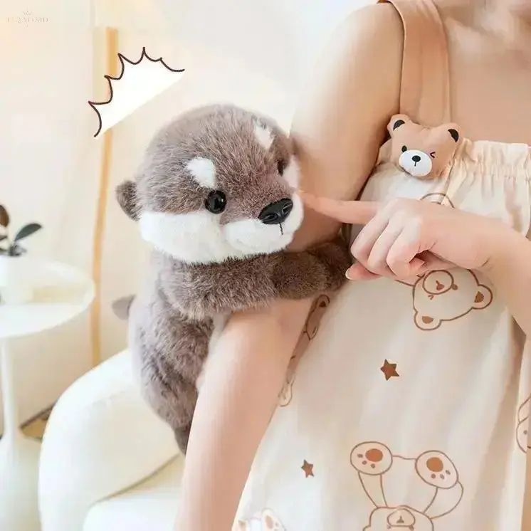 Cute Sea Otter Stuffed Plush Toy, Magnetic Paws Fluffy Stuffed Animal With Ultra‑Soft Skin‑Friendly Fabric, Cuddly Companion For Home Decor, Birthday Gift For Otter Enthusiasts And Animal‑Loving Teens