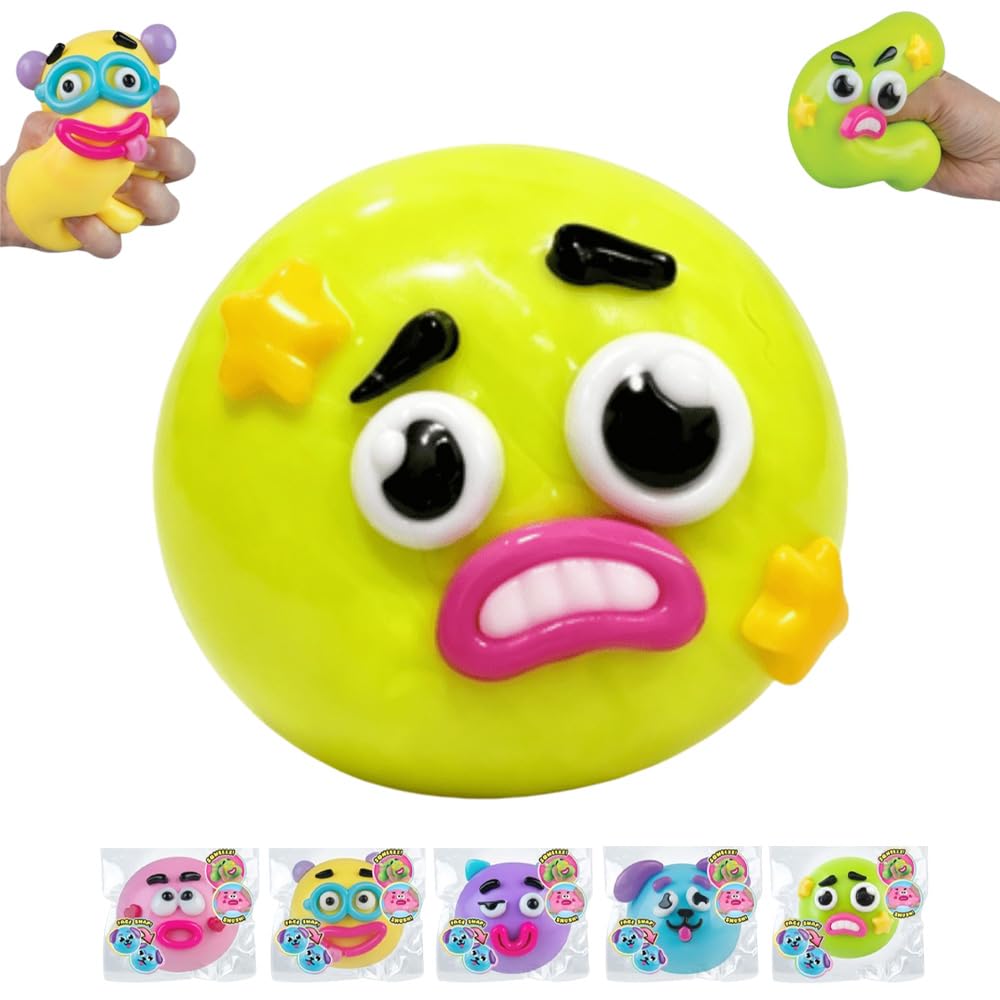 NEW Smushers Squishy - Curiosities Smushers Dog Face Swap Squishy Soft Moldable Cute Slow Rise Relaxing Sensory Fidget Relief Anxiety Stress Fun Desk Accessory for Adults