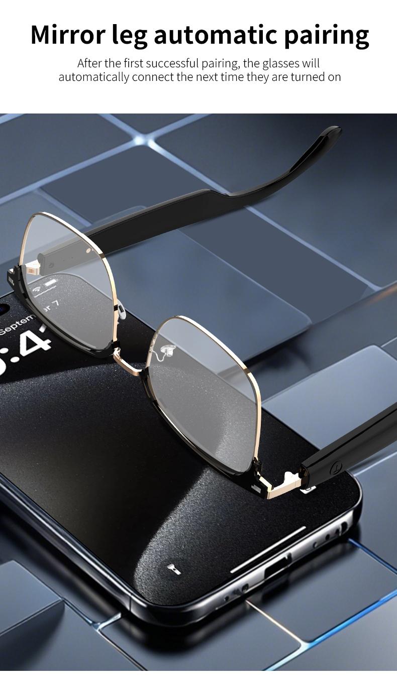 VUB AI Translation Smart Glasses with Bluetooth Connectivity 160 Languages GPT Chat Unisex Audio HD Voice Calls HiFi Sound Photochromic Lenses - Wearable VUB AI Translation Smart Glasses with Bluetooth Connectivity 160 Languages GPT Chat Unisex Audio HD Voice Calls HiFi Sound Photochromic Lenses - Wearable