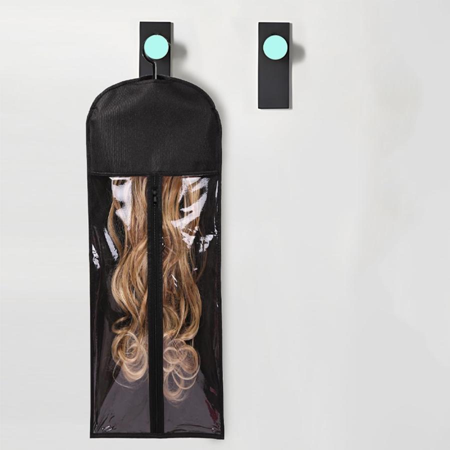 Extra Long Wig Storage Bag With Hook Wig Storage Hanger Zipper Transparent Dustproof Wig Storage Bag, Hair Extension Holder Wig Bag Wig Storage For Multiple Wigs Holder Hair Extension Hanger Wig Tool Wigs Accessories For Salon & Home Use Wigs & Acces