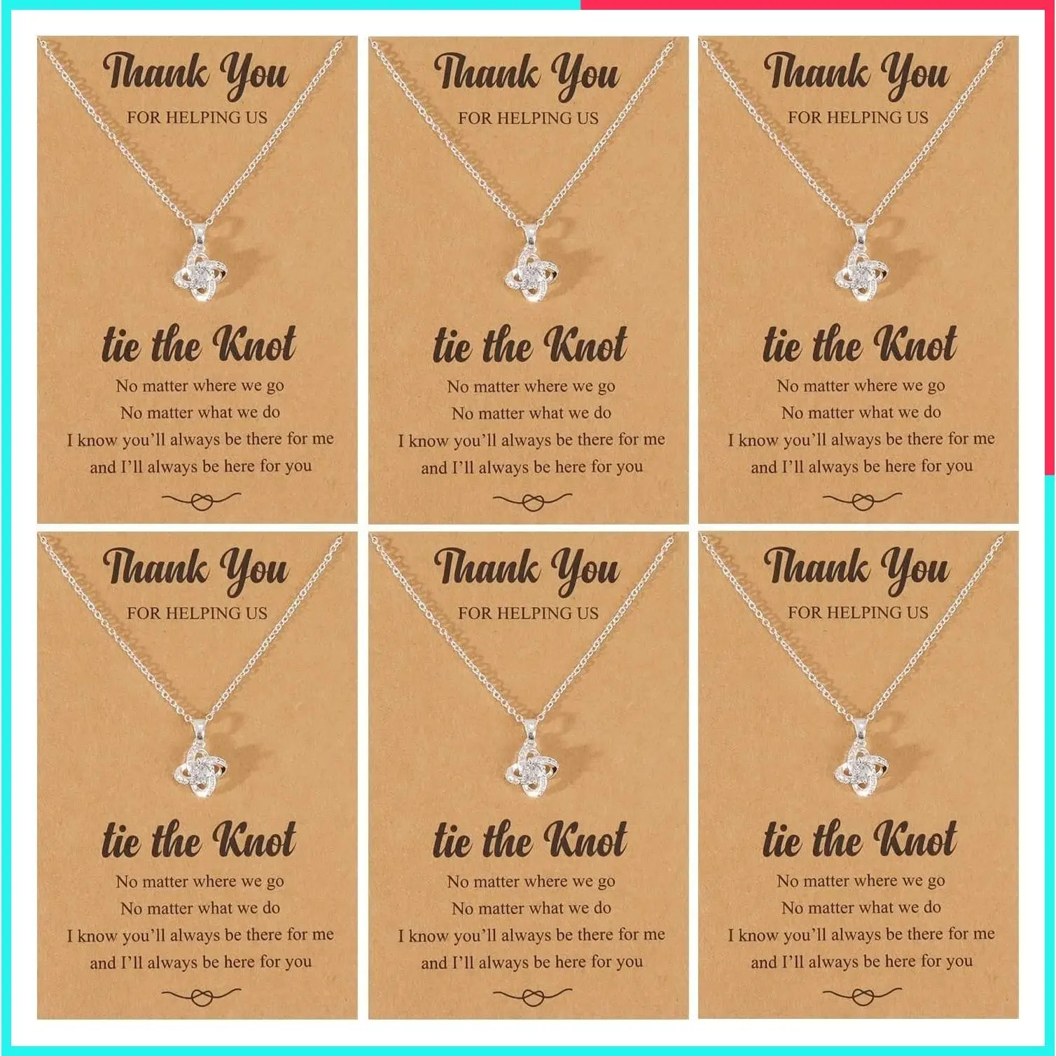 Bridesmaid Proposal Necklaces for 2/4/6/8, Bridal Party Gift Set, Elegant Bridesmaid Dress Jewelry Accessories