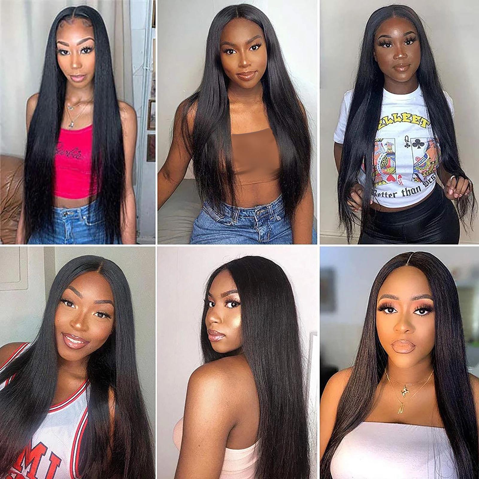 Brazilian 13x6 Lace Front Wigs Human Hair Straight For Women Pre Plucked 13x6 HD Transparent Lace Frontal Wig Natural Hair Line 180% Density TikTokShopBlackFriday