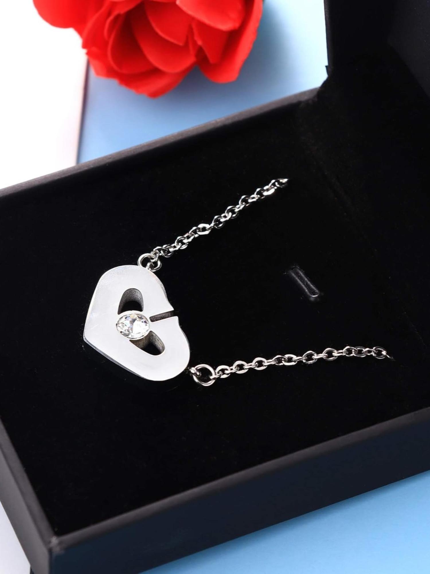 1 Pc Silvery Sweet Swarovski Crystal Heart Necklace for Women Men Trendy 316L Stainless Steel Dainty Love Pendant Necklace with Shining Swarovski Crystal Hypoallergenic Jewelry for Rave Festival Perfect Gift for Her