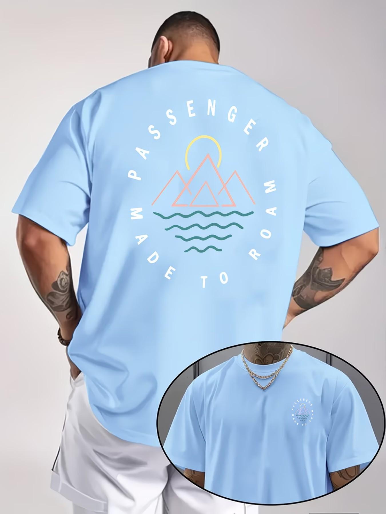 Men's Casual Fitted H-Type Long Sleeve T-Shirt, Animal Pattern Print, Summer Cool Simple Fashion, All-Season Wear