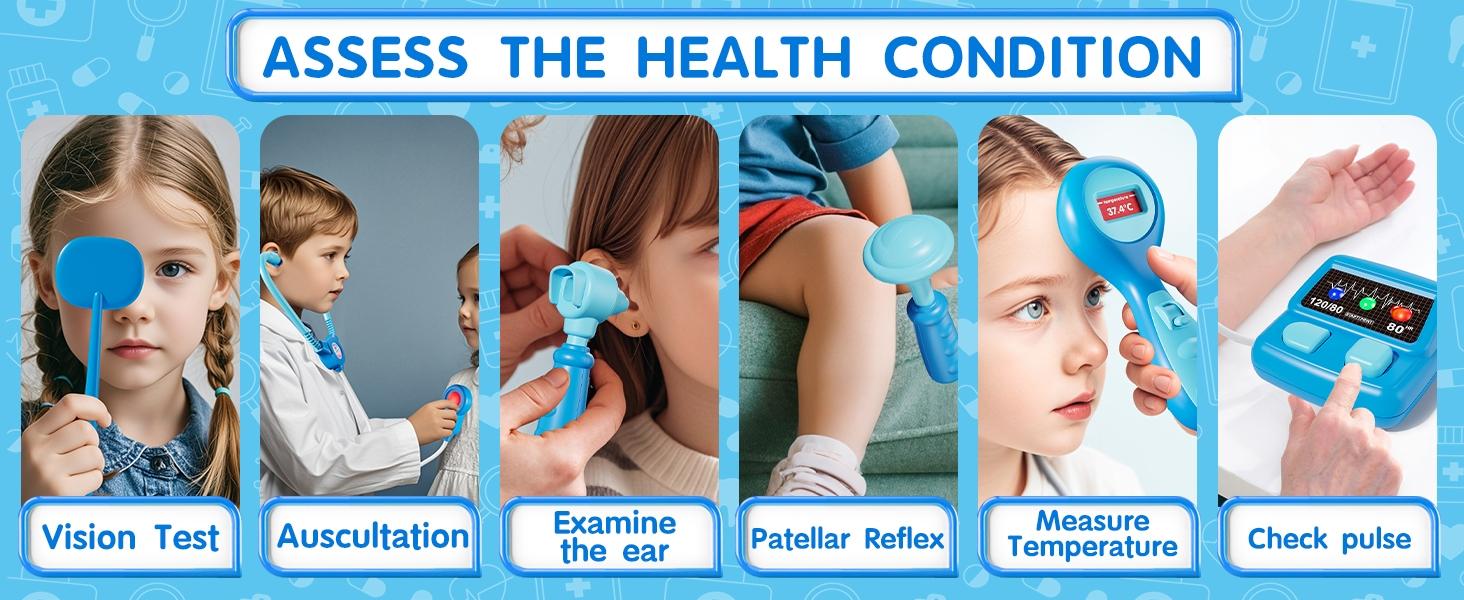 Family Doctor Role Play Toy Set, Pretend Play Set, Suitable for Ages 3+, Home Parent-Child Interaction, Includes Doctor Nurse Clothes & Props, Safe Non-Electric