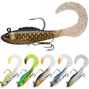 Easy Catch Pre-Rigged Soft Lures, Unique Vibrating Swim Action and Trembly Sinking Move  More Bites, Amazing Soft Swimbait  Family Fishing, Fishing Lures  Bass Trout Crappie Walleye