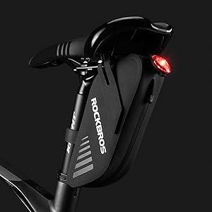 ROCKBROS Bike Bag - Waterproof 0.6L Seat/Frame Top Tube Bag, Lightweight, MTB/Road/Foldable Bikes