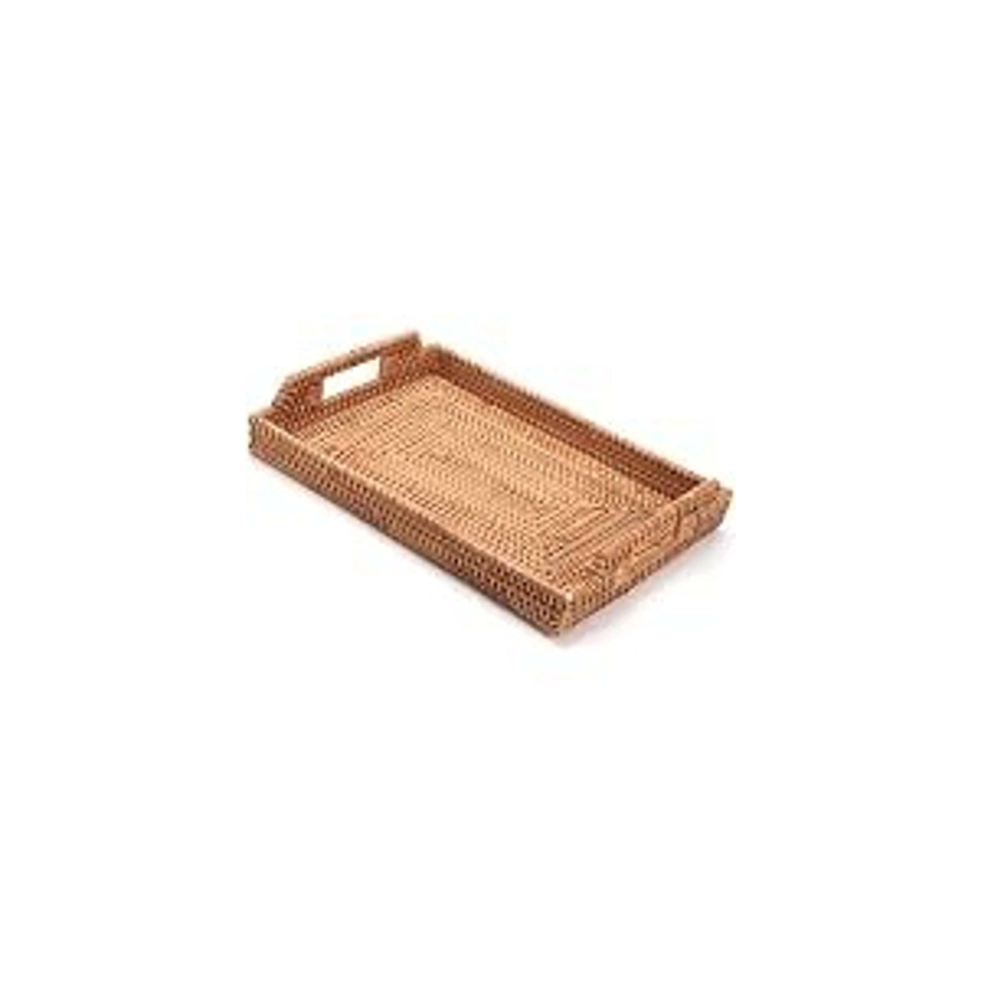 13.8 in Natural Grain Acacia Wood Tray - Kitchen Countertop Serving Tray, Coffee Table Decor, Appetizer Charcuterie Board