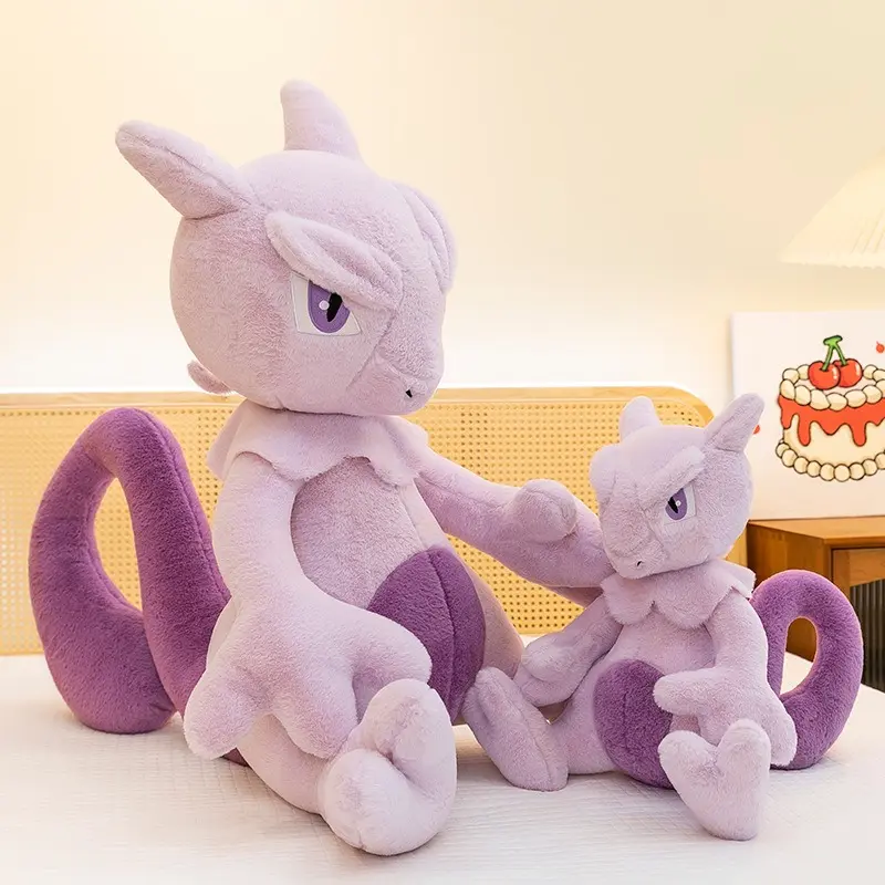 35/45cm Mewtwo Pokemon Plush Toys Large Anime Doll Pillow Cartoon Mew Pokémon Plushie Kawaii Stuffed Gift for Boys Birthday