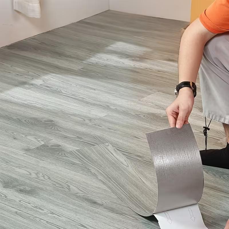 20/40 Self-Adhesive Vintage Wood Grain Waterproof Flooring Tiles - Easy to Peel and Stick, Durable PVC Floor,itable for Home Wall Decoration Renovation, Peel and Stick Floor, Kitchen Floor, Modern Home Decoration, Durable Floor, Floor Covering