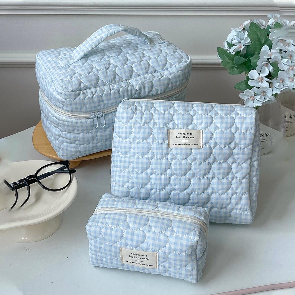3-Piece Gingham Pattern Makeup Bag Set, Travel Accessory, Portable Travel Makeup Bags Organizers Cosmetic Bag Organizer Pouch Multifunctional Storage Bag For Women Clutch With Zipper Closure For Cosmetics,Brush,Skincare - TikTok Shop 3-Piece Gingham Pattern Makeup Bag Set, Travel Accessory, Portable Travel Makeup Bags Organizers Cosmetic Bag Organizer Pouch Multifunctional Storage Bag For Women Clutch With Zipper Closure For Cosmetics,Brush,Skincare - TikTok Shop