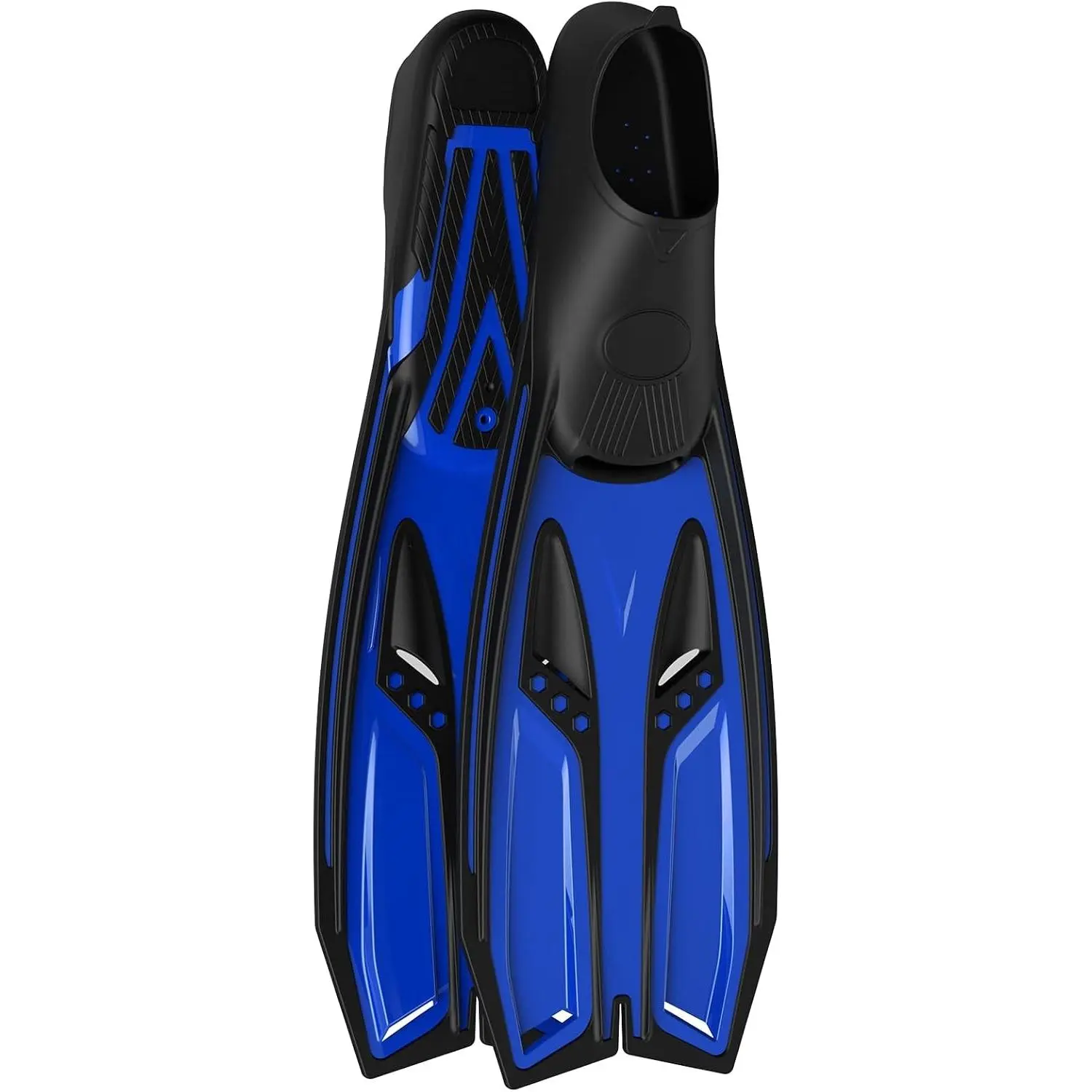Durable Long Snorkel Fins with Full Foot Pocket Professional Snorkel Gear for Snorkeling Diving Freediving, Suitable for Adults Men Women