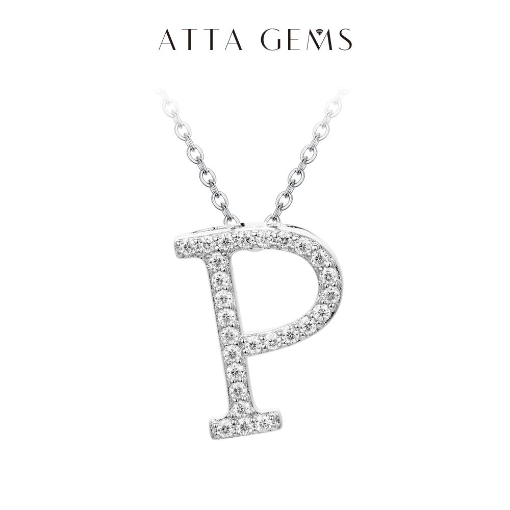 A~Z 26 Letters Necklace Synthetic Moissanite Pendant DIY Design Have Pendant and Chain Free N010 SpringStatements
