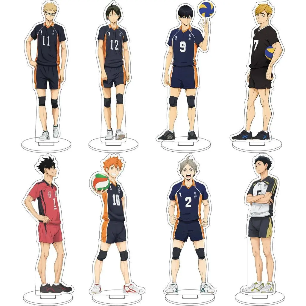 16CM Anime Haikyuu Hinata Shoyo Tsukishima Kei Nishinoya Yu Kozume Kenma Kageyama Tobio Cos Acrylic Figure Stand Gifts Ornaments