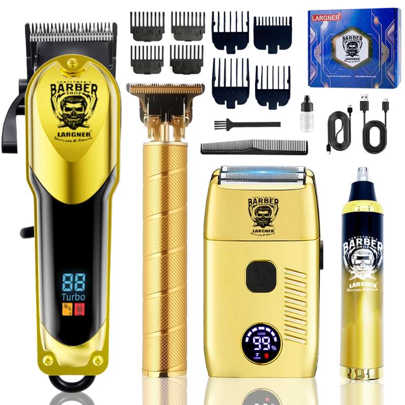 4 in 1 Hair Trimmer Kit, Barber Clippers Set, 1 Set USB Rechargeable Cordless Hair Cutting Clipper with Limited Comb & Charging Cable, Great for Men Stylists Barber Barbershop Salon Home Use