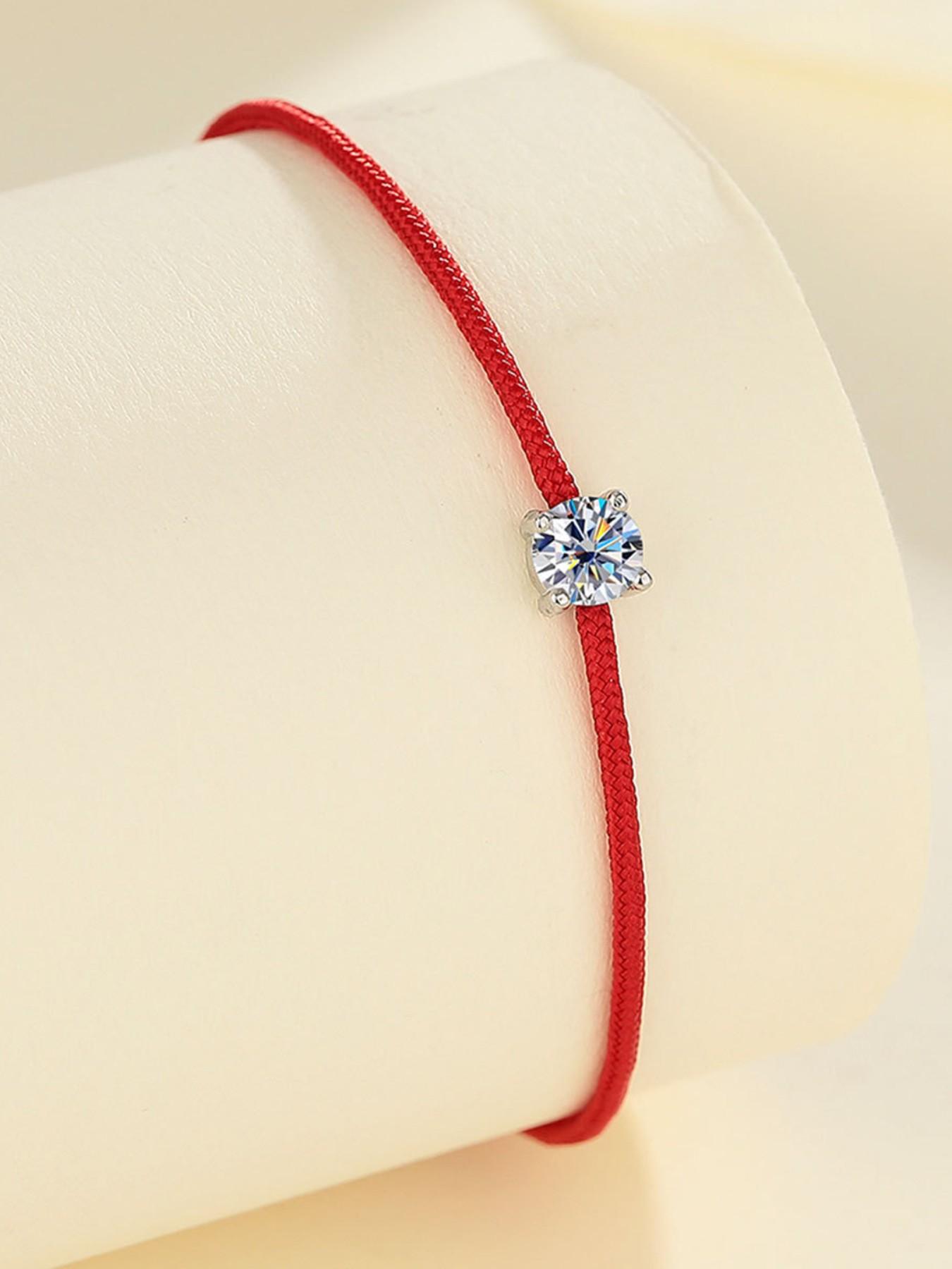 New Style 0.5 Carat Moissanite Bracelet, Fashionable Vintage Couple Design, S925 Silver Color, Perfect Gift for Daily Use, Mother's Day, Thanksgiving