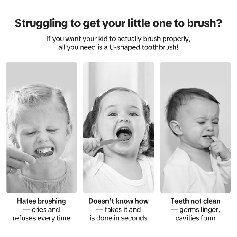 Rechargeable Kids Electric Toothbrush, Blue Owl U-Shaped Brush for Toddlers (Ages 2-6), 3 Modes & Smart Timer Silicone Daily