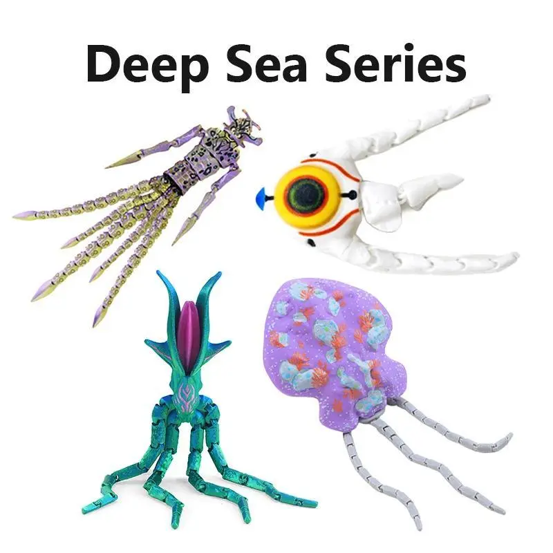 2026 New hot item Articulated Deep Sea Leviathan Figure Subnautica All Series Flexi Sea Monster Model Posable Joint Tentacle Creature Fidget Toy
