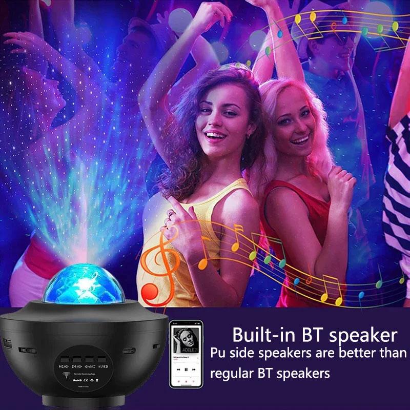 Mini Starry Sky Projector Galaxy Night Light with Bluetooth-compatible Speaker Timer Remote Control Universal Birthday Gift Bedroom Ceiling Home Cinema Game Room Decor