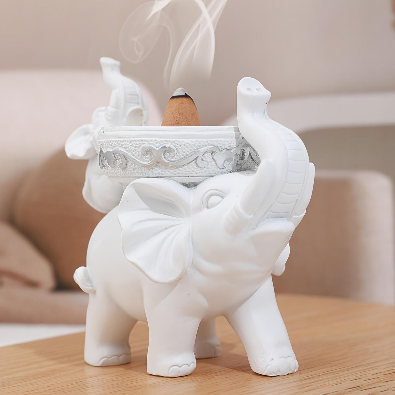 Elephant Design Incense Burner, 1 Count Creative Cute Elephant Design Fragrance Holder, Aromatherapy Scent Diffuser, Desktop Decorative Ornament for Home Office, Home Decor, Room Scents, Scented