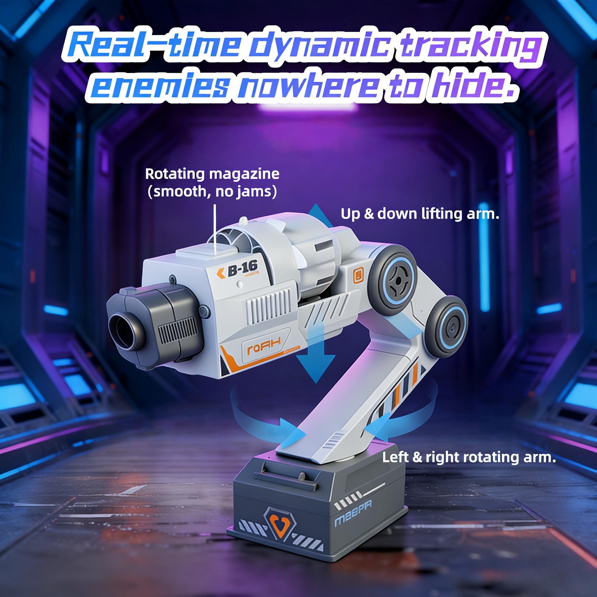 Cool Sense Robotic Arm, Flexible Arrow Launcher Robotic Arm, Motion Tracking Shooter, with Wearable Shoulder Strap and Remote Control Toy, Motion Control Toy for Kids Ages 8-12, Halloween Christmas Birthday Gift