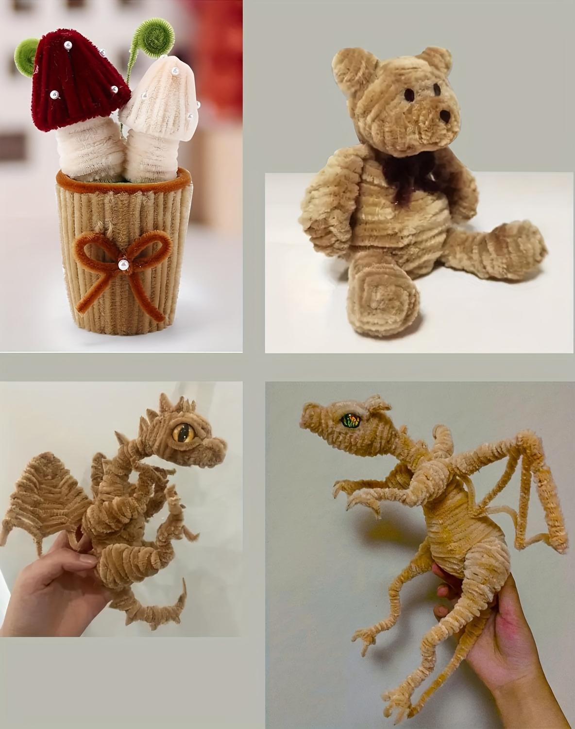 100PCS Felt Stick Handmade Material, Accompanied By Video Tutorials And Flower Buds, Used For DIY Art And Creative Crafts Party Decoration, Art Projects, Handmade Decoration, Decorative Stems, Craft Supplies