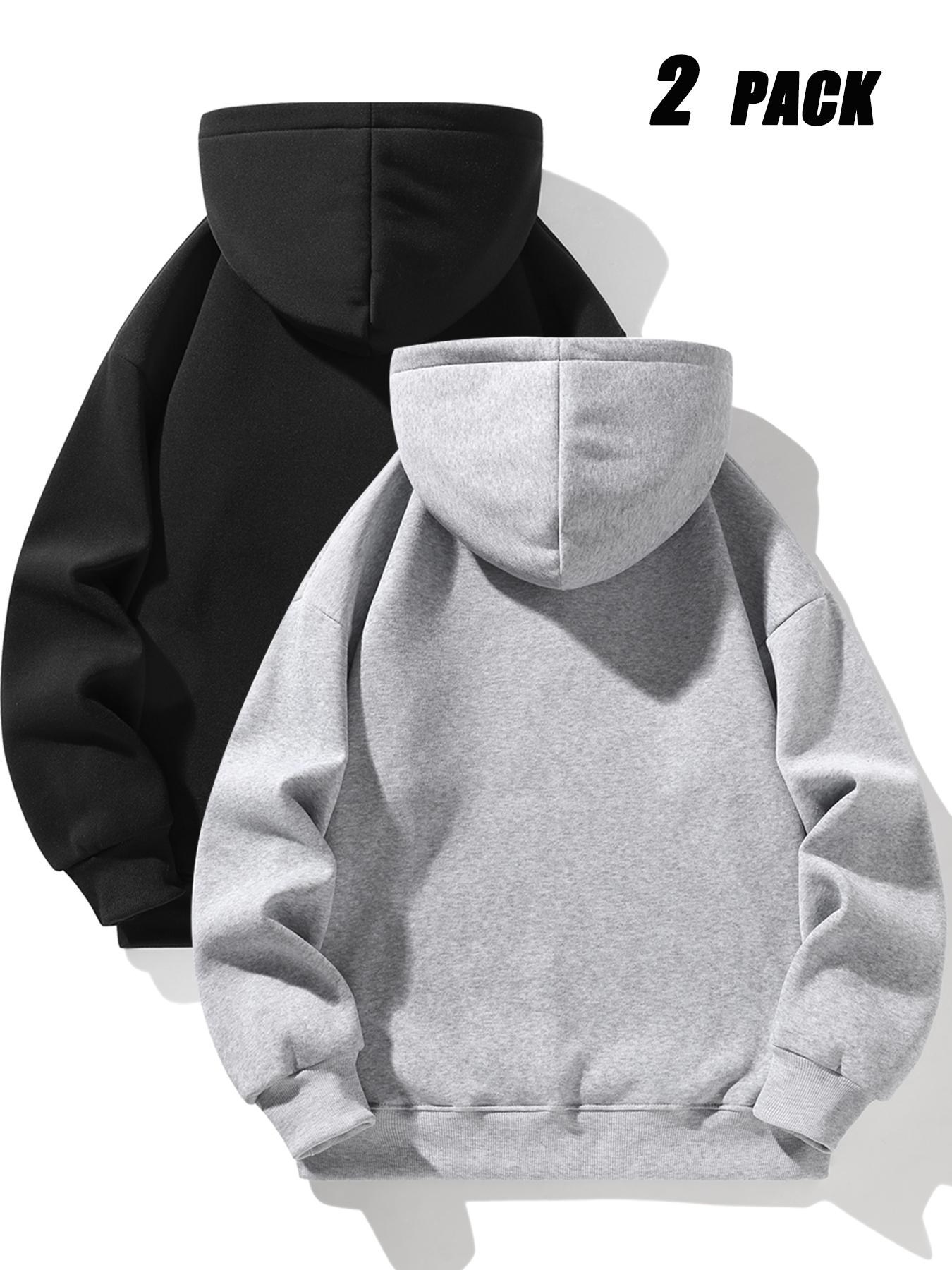 Men's Fleece-Lined Athletic Half-Zip Hoodie - Fitted, Plain Color, Basic Style, Warm & Comfortable for Daily Wear, Street Casual & Outdoor Activities， Unisex Fleece Casual Sweatshirt ，Men's Upper Body Sweater